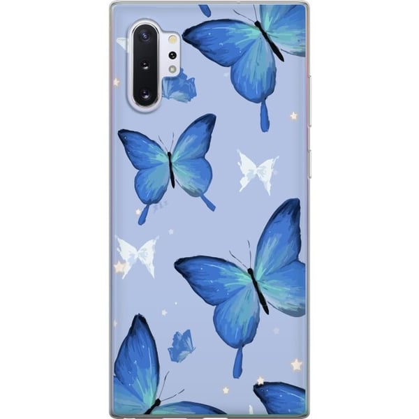 Mobilcover til Samsung Galaxy Note10+ med Blå sommerfugle motiv