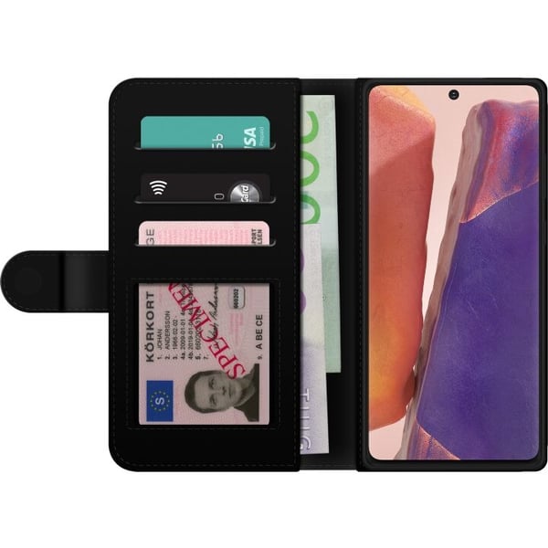Lommeboketui til Samsung Galaxy Note20 med Rosa Hjerte motiv
