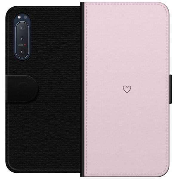 Lommeboketui til Sony Xperia 5 II med Hjerte motiv