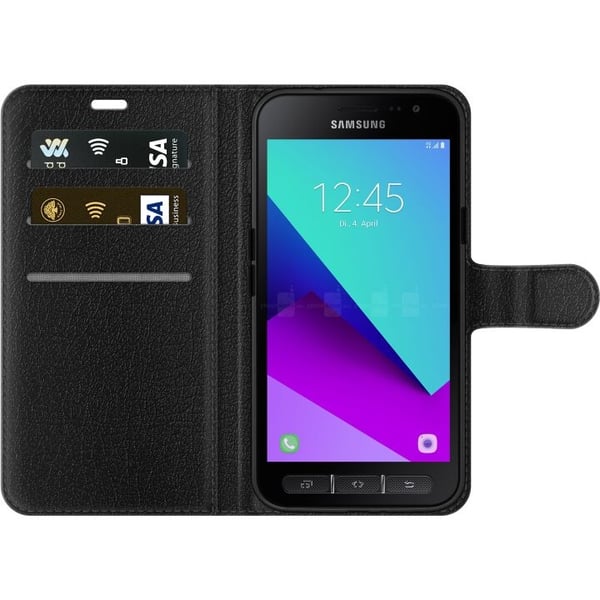 Lommeboketui til Samsung Galaxy Xcover 4 med Blå sommerfugler motiv