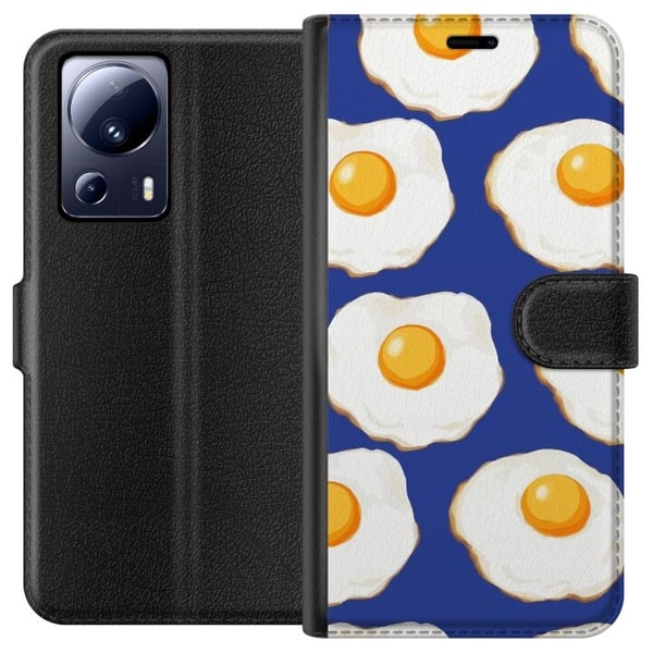 Lommeboketui til Xiaomi 13 Lite med Stekte egg motiv