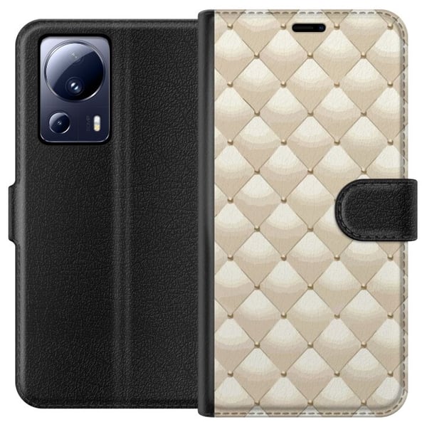 Lommeboketui til Xiaomi 13 Lite med Gullglans motiv