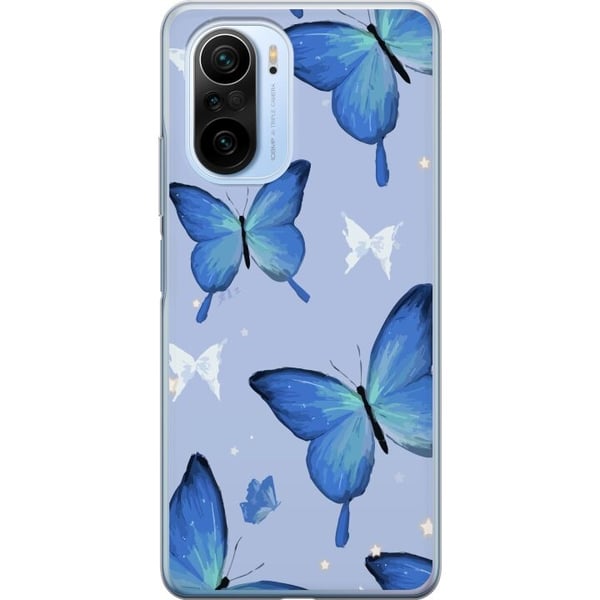 Mobildeksel til Xiaomi Mi 11i med Blå sommerfugler motiv