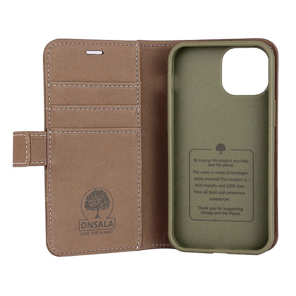 Onsala ECO Mobiletui iPhone 13 Mini Brun