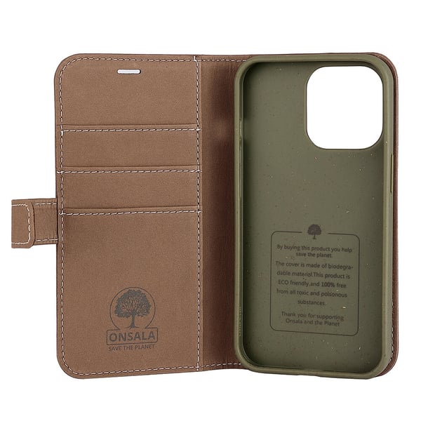 Onsala ECO Mobiletui iPhone 13 Pro Brun