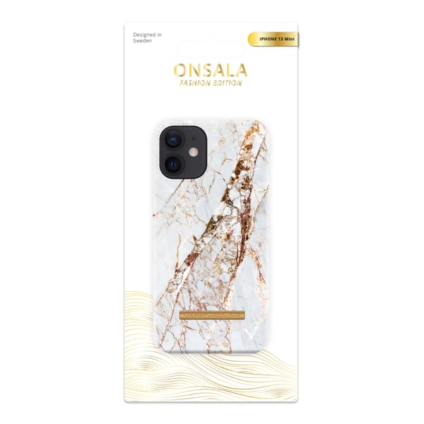 Onsala COLLECTION Mobilskal Soft White Rhino Marble iPhone 13 Mini