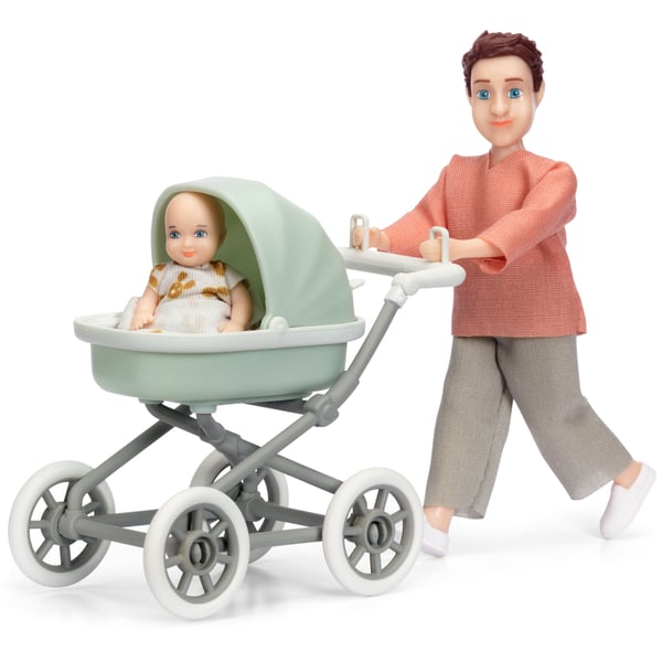 Lundby Docka med bebis & vagn