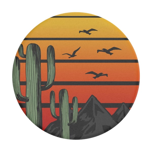 PopSockets Saguaro Sunset Avtagbart Grip med Ställfunktion