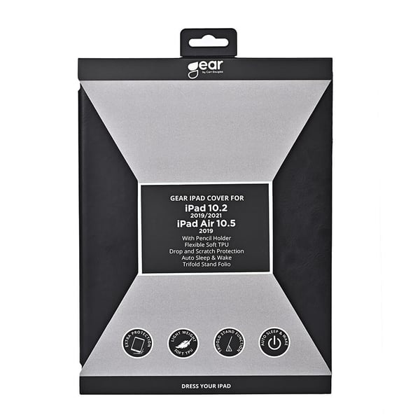 Gear Tablet Cover Black  iPad 10,2"/ 10,5" 19/20/21