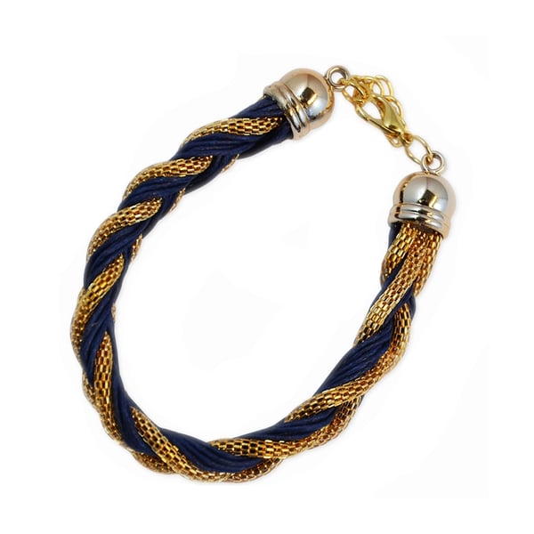 Armband Braided Gold Blue