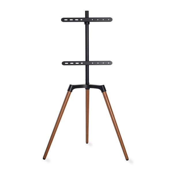 Nedis TV Floor Stand | 50 - 65 " | Maximum skjerm vekt: 35 kg | Scandinavian Design | Roterbar | Anti-tip stropp | Snap-lock | Aluminium / Stål | Sort