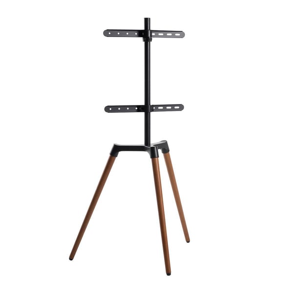 Nedis TV Floor Stand | 50 - 65 " | Maximum skjerm vekt: 35 kg | Scandinavian Design | Roterbar | Anti-tip stropp | Snap-lock | Aluminium / Stål | Sort