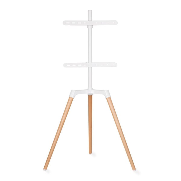 Nedis TV Floor Stand | 50 - 65 " | Maximum skjerm vekt: 35 kg | Scandinavian Design | Roterbar | Anti-tip stropp | Snap-lock | Aluminium / Stål | Hvit