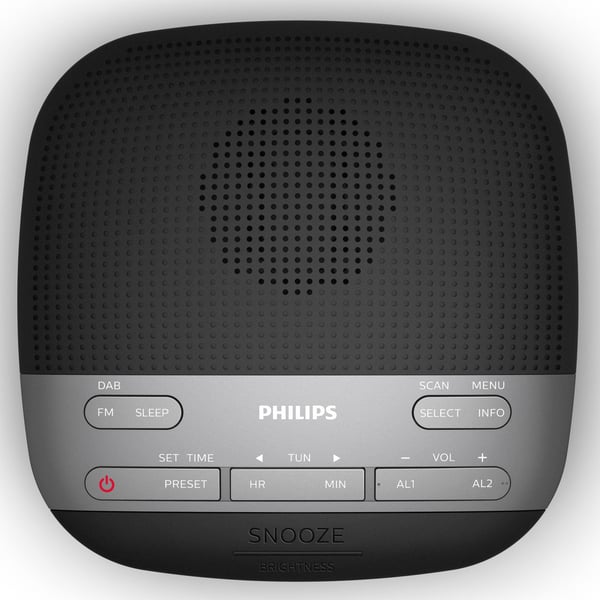 Philips Digital DAB+/FM-klokkeradio med to alarmer