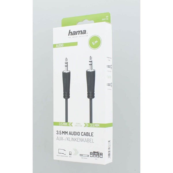 Hama Cable Audio 3.5mm-3.5mm 5.0m