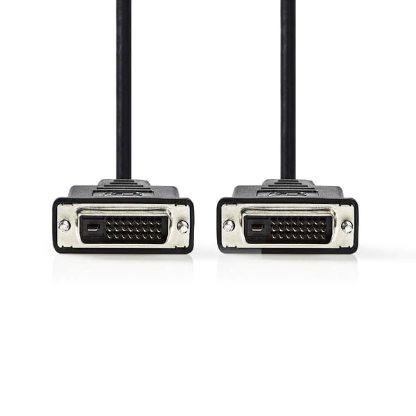 Nedis DVI-kabel | DVI-D 24+1-Pin Han | DVI-D 24+1-Pin Han | 1080p | Nikkel belagt | 10.0 m | Rett | PVC | Sort | Plastpose