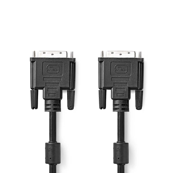 Nedis DVI-kabel | DVI-D 24+1-Pin Han | DVI-D 24+1-Pin Han | 2560x1600 | Nikkel belagt | 2.00 m | Rett | PVC | Sort | Boks
