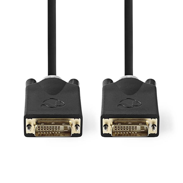 Nedis DVI-kabel | DVI-D 24+1-Pin Han | DVI-D 24+1-Pin Han | 2560x1600 | Gull belagt | 3.00 m | Rett | PVC | Antrasitt | Boks