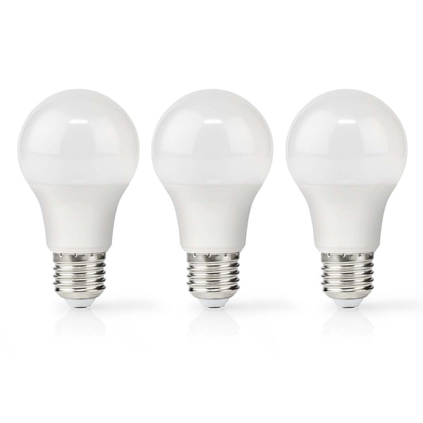 Nedis LED pære E27 | A60 | 4.9 W | 470 lm | 2700 K | Varm Hvit | Retro Style | Frosted | 3 stk