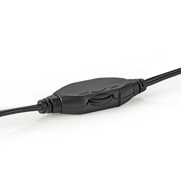 Nedis Over-Ear hodetelefoner med kabel | 3.5 mm | Kabellengde: 2.70 m | Volumkontroll | Sort / Sølv