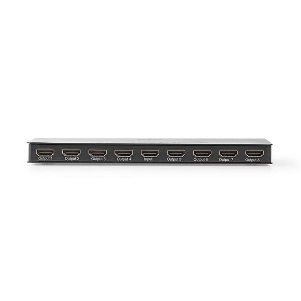 Nedis HDMI ™ Splitter | 8-Port port(s) | 8x HDMI™ Output | 4K@60Hz | 18 Gbps | Metall | Antrasitt