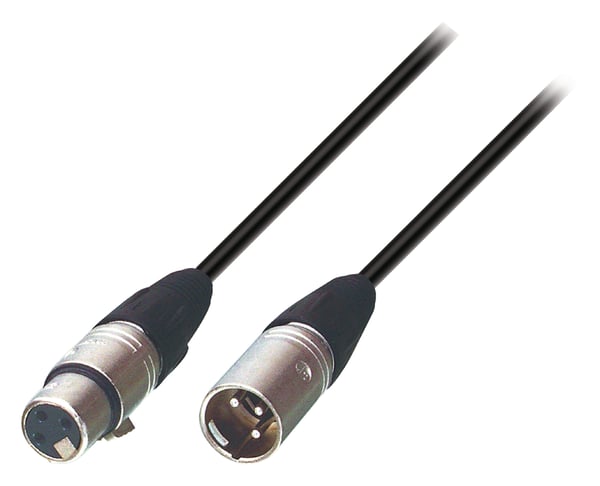 Tasker Speaker Kabel XLR 3p Han - XLR 3p Hun 3.00 m Sort