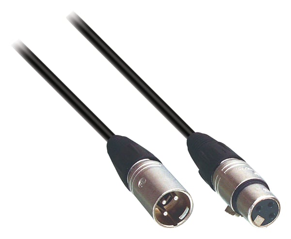Tasker Speaker Kabel XLR 3p Han - XLR 3p Hun 3.00 m Sort