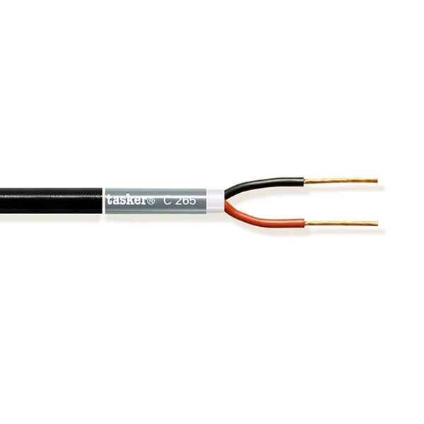 Tasker Kaiutinkaapelikela 2x 1.00 mm² 100 m Musta