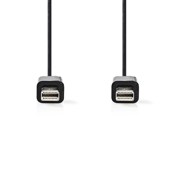 Nedis Mini DisplayPort kabel | DisplayPort 1.2 | Mini DisplayPort han | Mini DisplayPort han | 21.6 Gbps | Nikkelplateret | 1.00 m | Runde | PVC | Sor
