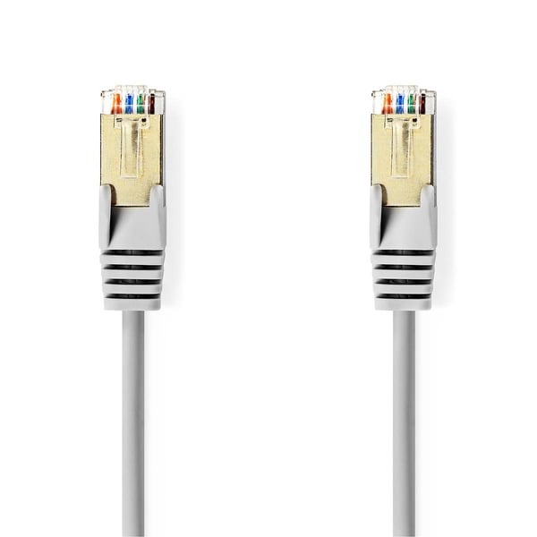 Nedis CAT5e nettverkskabel | SF/UTP | RJ45 Han | RJ45 Han | 3.00 m | Rund | PVC | Grå | Konvolutt