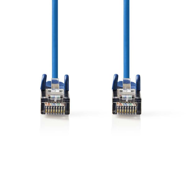 Nedis CAT5e nettverkskabel | SF/UTP | RJ45 Han | RJ45 Han | 15.0 m | Rund | PVC | Blå | Konvolutt
