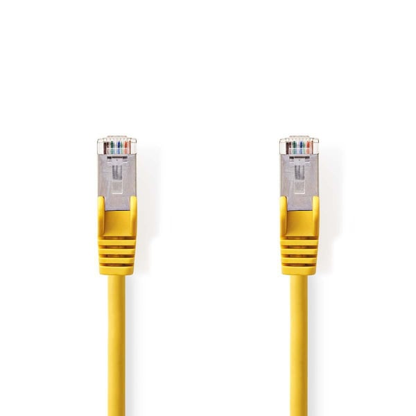 Nedis CAT5e nettverkskabel | SF/UTP | RJ45 Han | RJ45 Han | 20.0 m | Rund | PVC | Gul | Plastpose