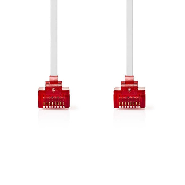 Nedis CAT6 Nettverkskabel | RJ45 Han | RJ45 Han | U/UTP | 3.00 m | Snagless | Flatt | PVC | Hvit | Konvolutt
