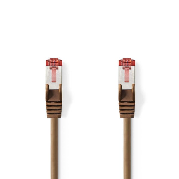 Nedis CAT6 Nettverkskabel | RJ45 Han | RJ45 Han | S/FTP | 10.0 m | Rund | LSZH | Brun | Plastpose