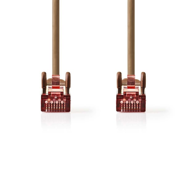 Nedis CAT6 Nettverkskabel | RJ45 Han | RJ45 Han | S/FTP | 10.0 m | Rund | LSZH | Brun | Plastpose