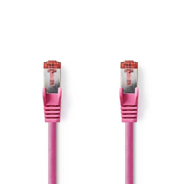 Nedis CAT6 Nettverkskabel | RJ45 Han | RJ45 Han | S/FTP | 15.0 m | Rund | LSZH | Rosa | Plastpose