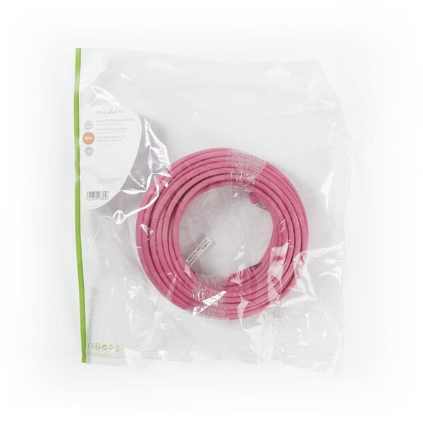 Nedis CAT6 Nettverkskabel | RJ45 Han | RJ45 Han | S/FTP | 15.0 m | Rund | LSZH | Rosa | Plastpose