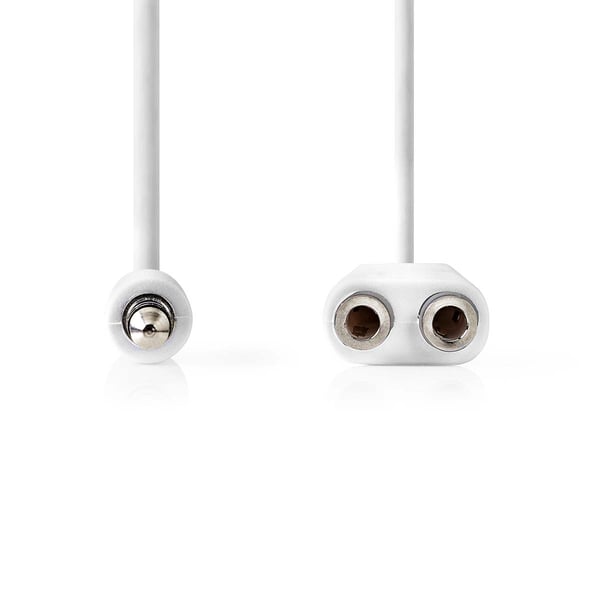 Nedis Stereo lydkabel | 3.5 mm Han | 2 stk. 3.5 mm, hunn | Nikkel belagt | 0.20 m | Rund | Hvit | Konvolutt