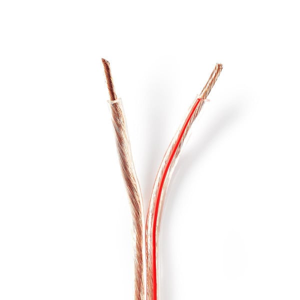 Nedis Speaker Cable | 2 x 4.00 mm² | Kobber | 25.0 m | Rund | PVC | Gjennomsiktig | Rull