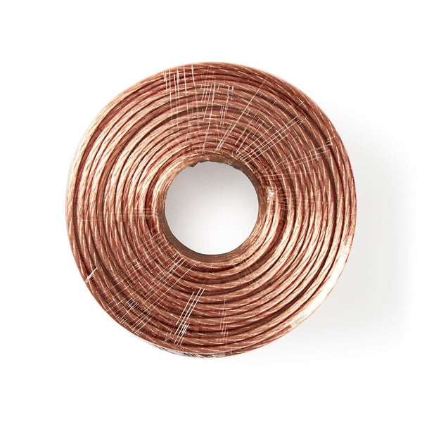 Nedis Speaker Cable | 2 x 6.00 mm² | CCA | 100 m | Rund | PVC | Gjennomsiktig | Pakk Inn