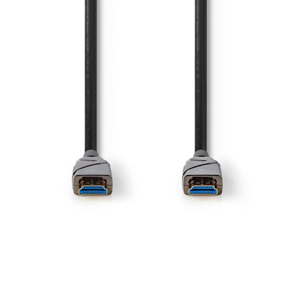 Nedis Aktiv Optical High Speed HDMI-kabel med Ethernet | HDMI ™ -kontakt | HDMI ™ -kontakt | 4K@60Hz | 18 Gbps | 15.0 m | Rund | PVC | Sort | Gavees