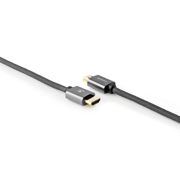 Nedis High Speed ​​HDMI ™ kabel med Ethernet | HDMI ™ -kontakt | HDMI ™ -kontakt | 4K@60Hz | ARC | 18 Gbps | 5.00 m | Rund | Bomull | Gun Metal Grå |