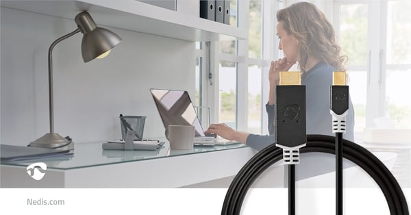 Nedis Mini Displayport-kabel | DisplayPort 1.4 | Mini DisplayPort Han | HDMI ™ -kontakt | 48 Gbps | Gull belagt | 2.00 m | Rund | PVC | Antrasitt | Pl