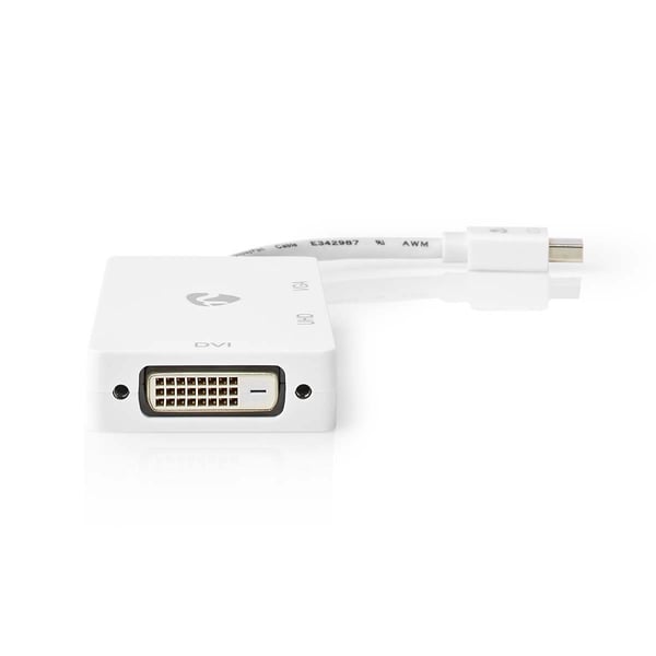 Nedis Displayport-adapter | Mini DisplayPort Han | DVI-D 24+1-Pins Hun / HDMI™ Output / VGA Hun 15p | 4K@60Hz | Nikkel belagt | Kan Veksles | 0.20 m |
