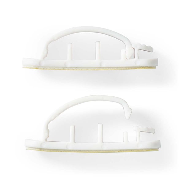 Nedis Kabel Ledelse | Kabelklips | Låst | 3 stk. | Antall plasser: 3 Spor | Maksimal kabeltykkelse: 7.5 mm | Polypropylene | Hvit