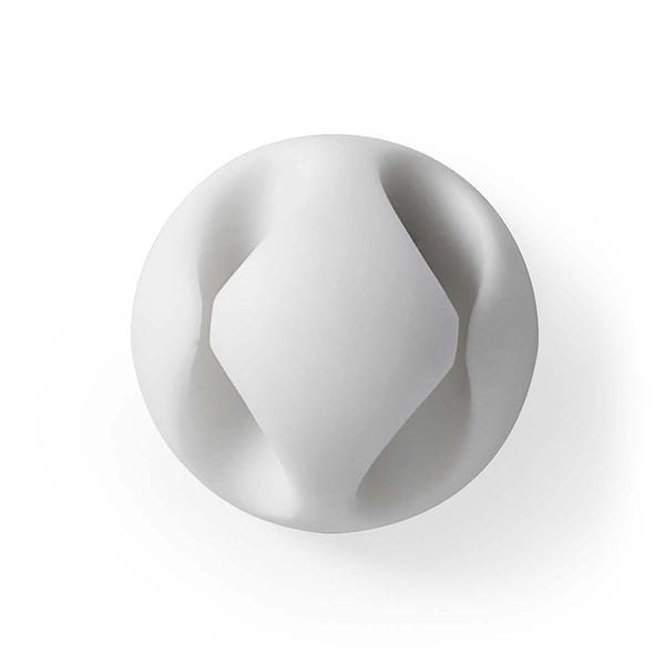 Nedis Kabel Ledelse | Kabelklips | Klikk og Go | 6 stk. | Antall plasser: 2 Spor | Maksimal kabeltykkelse: 5.3 mm | TPE | Hvit