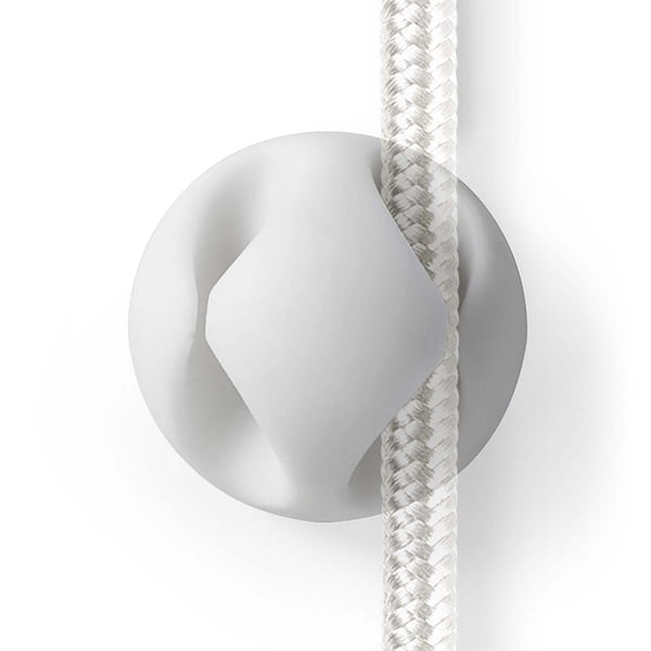 Nedis Kabel Ledelse | Kabelklips | Klikk og Go | 6 stk. | Antall plasser: 2 Spor | Maksimal kabeltykkelse: 5.3 mm | TPE | Hvit