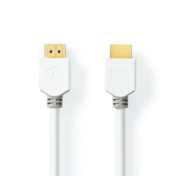 Nedis High Speed ​​HDMI ™ kabel med Ethernet | HDMI ™ -kontakt | HDMI ™ -kontakt | 4K@60Hz | ARC | 18 Gbps | 1.50 m | Rund | PVC | Hvit | Boks