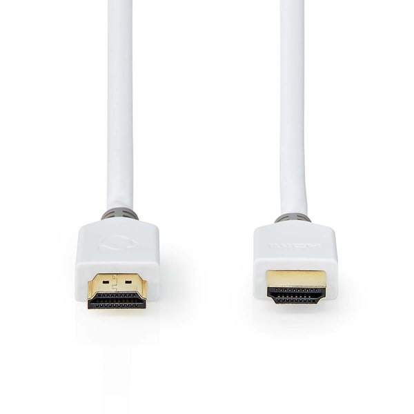 Nedis High Speed ​​HDMI ™ kabel med Ethernet | HDMI ™ -kontakt | HDMI ™ -kontakt | 4K@60Hz | ARC | 18 Gbps | 1.50 m | Rund | PVC | Hvit | Boks