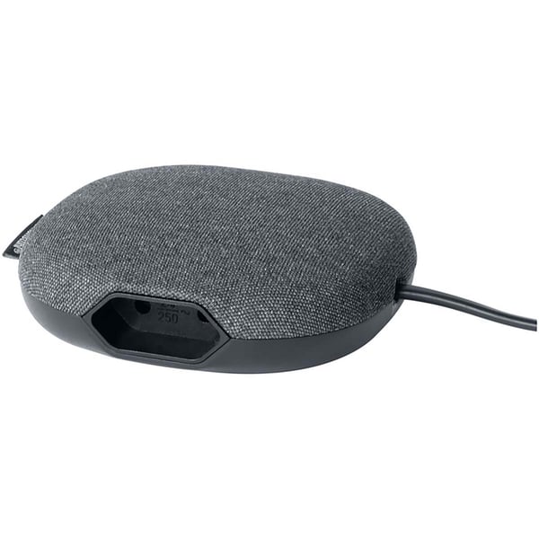 Estilo ladestasjon med tekstiloverflate (møbeluttak med 1x Euro-kontakt og 2x USB-lader, inkludert borrelåsbånd)